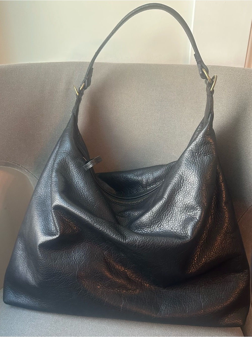 Maurice Hobo - Heritage "Broken-In" Leather Black Parker and thatch - Picture 2 of 13